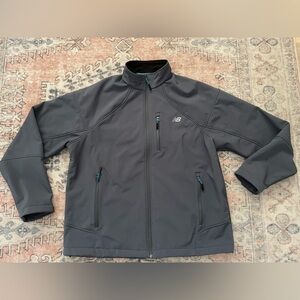 New Balance Steel Gray Casual Neutral Men’s Full Zip Fleece Lined Blue Jacket XL